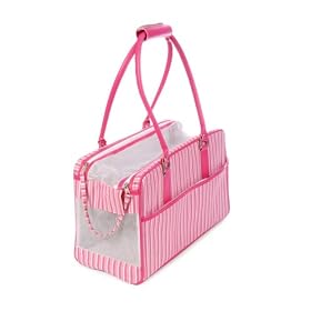 Ancol Glamour Pet Carrier Dog Bag Pink Candy Stripe