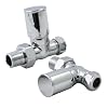 Chrome Radiator valves Pair Straight 15mm