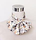 Silk-Feel Magic Fashion Neck Scarf - Multicolored Geo Design (40+ tying styles)