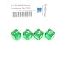 Green Translucent Dice with White Numbers D6 Aprox 16mm (5/8in) Pack of 4 Wondertrail