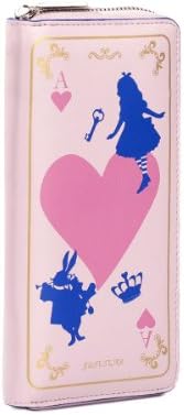 Alice Style Women's Zipper Wallet Sweet Clutch Printed Card Hold Leather Pink Purse