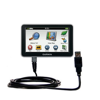 GomadicHot Sync and Charge Straight USB Cable for The Garmin Nuvi 2460 2450 – Charge and Data Sync with The Same Cable. Built TipExchange Technology