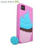 Case-Mate iPhone 4S / 4 Creatures: Delight Cupcake, Lipstick Pink クリーチャーズ ディライト・カップケーキ シリコン ケース, リップスティック・ピンク CM019527