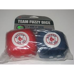 Click here to buy BOSTON RED SOX Team Logo Pair of FUZZY DICE by  Freemont Die .