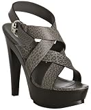 Gucci grey pebble leather 'Bamboo Clog' platform sandals