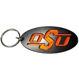 Oklahoma State Cowboys Black with Orange OSU Oval Mirror Key Chain