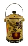 CANISTER, COMPOST JAR, TUCANY GRAPE WINE FRUITS