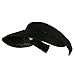 Jeanne Simmons UPF 50+ Paper Braid Clip On Visor - Black OSFM