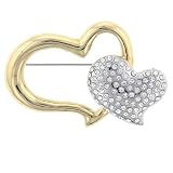 Double Hearts Pin Brooch