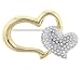 Double Hearts Pin Brooch
