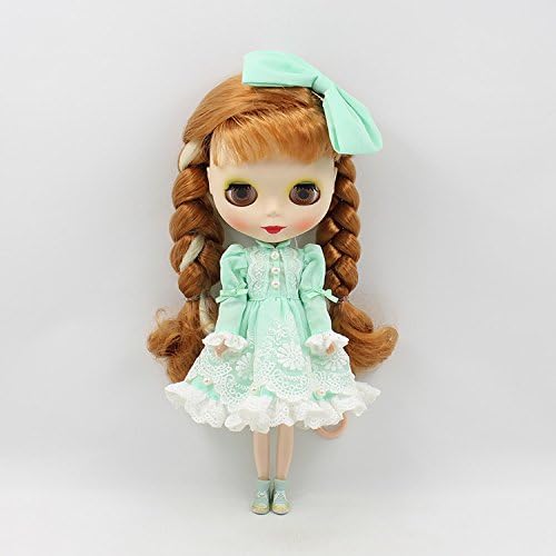 Doll Clothing Dress Card Set of 2 for Small/bjd/1/6 Doll Dress Up（green）