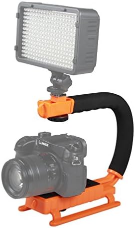 Steily Camera Stabilizer C Shape Rig for Smartphone Action Camera Camcorder DSLR Nikon/Canon/Sony/GoPro/SJ4000/Iphone 7/Iphone 7Plus (for Max 3KG) Orange