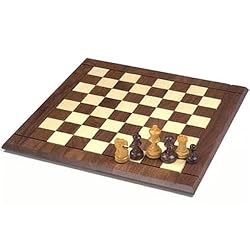 Drueke Walnut 15" Chess Board with Weighted Pieces