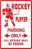 HOCKEY PLAYER PARKING sign * street sport