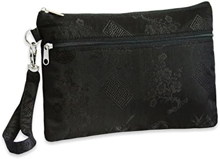 Silk Jacquard iPad Mini Wristlet (Black)