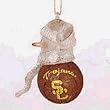 Southern California USC Trojans 2.5" Acrylic Basketball Snowman Holiday Ornament - NCAA College Athletics