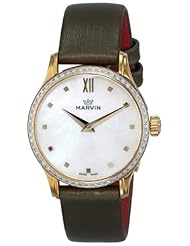 Marvin Womens M020.61.74.98 Malton Analog Display Swiss Quartz Green Watch
