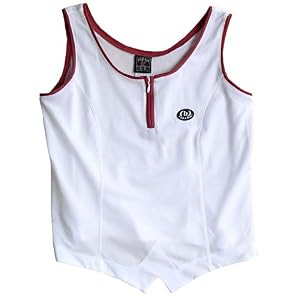 Buy Ladies Balle de Match Tie-Breaker Zip Tank-White Brick