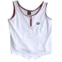 Womens Balle de Match Tie-Breaker Zip Tank-White/Brick (LG)