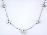 14K 1.20 CTW Diamond Blossoms Necklace