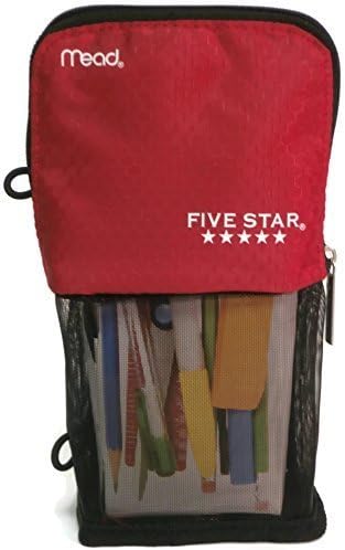 Mead Stand N Store Pencil Pouch, New Honey Comb Design (Red) by Mead Cambridge