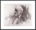 Art Poster Metal Framed Print - GOTTLIEB DAIMLER - Artist: HERBERT JOOS- Poster Size: 28 X 22