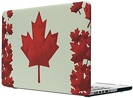 Aokland Canada Maple Leaves Flag Design Rubberized Matte Hard Shell Snap On Carrying Case Cover for Apple MacBook Pro With Retina Display 15 inch 15.4" Laptop (Fits For Models: A1398)
