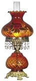 Amber Hurricane Table Lamp