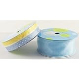 Designer Coordinates Spring Breeze Ribbon Pack, 60 Yards, Blue/Yellow