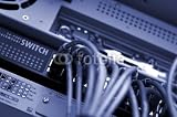 Wallmonkeys Peel and Stick Wall Decals - Network Switch Cat5 Cables Fast Ethernet Internet - 24