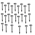 Solar Power, Outdoor Solar Landscape Path Lights, Stainless Steel Pack of 24: