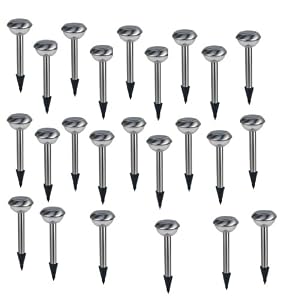 Solar Power, Outdoor Solar Landscape Path Lights, Stainless Steel Pack of 24: