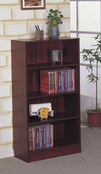 Cherry Finish 4 Shelf Bookcase