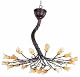 ET2 Contemporary Lighting E20300-26 Evolution 20 Light Chandeliers in Rustic Bronze