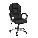 Produkt-Bild: Amstyle Matera Drehstuhl / Chefsessel, Leder schwarz