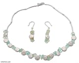 Opal jewelry set, 'Seashells' 0.4 W 14.6 L