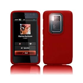 Brand New XYLO ACCESSORIES Red Hybrid Armor Hard Shell / Skin / Case for the Nokia N900 Mobile Phone.