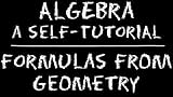 The Video Math Tutor: Algebra: Formulas From Geometry (NTSC)