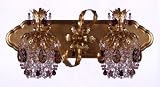 41BTOa2ma2L. SL160  Schonbek 1255 35LA Rondelle 2 Light Bath Vanity Light in Golden Birch with Light Amethyst crystal