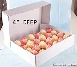 from General Trading Store 4 Deep Strong White Cupcake Box. Holds 24 Cupcakes, Muffins, Mince Pies