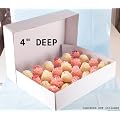 4" Deep Strong White Cupcake Box. Holds 24 Cupcakes, Muffins, Mince Pies