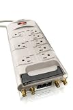 Philips GBR8PCS 8-Outlet Home Entertainment Surge Protector with 8-Foot Cord