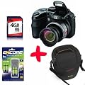 eHome Bundle: GE X500 Black Digital Camera +4GB +NiMh Batteries & Charger +Soft Case (16MP, 15x Optical Zoom, 27mm Wide-Angle, 2.7" LCD)