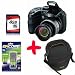 eHome Bundle: GE X500 Black Digital Camera +4GB +NiMh Batteries & Charger +Soft Case (16MP, 15x Optical Zoom, 27mm Wide-Angle, 2.7" LCD)