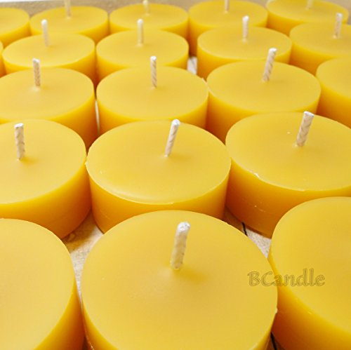 BCandle 100% Pure Beeswax Tea Light REFILLS (no cup) (12)