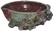 Peach of longevity centerpiece bowl - hand glazed ceramic