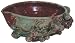 Peach of longevity centerpiece bowl - hand glazed ceramic