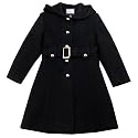 Rothschild Girls Black Wool Belted Coat