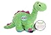 goDog Dinos Bruto Tough Plush Dog Toy with Chew Guard Technology, Green, Small