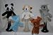 5 tlg. Set Fingerpuppen Koala Bär, Hund, Panda, Elch und Elefant Zootiere Tiere